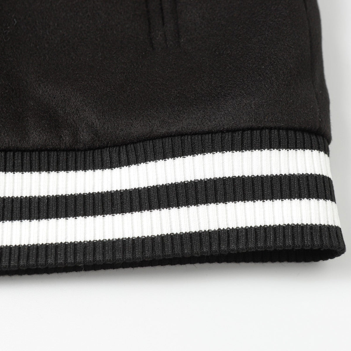 Chrome-Hearts Cross Embroidered Leather Sleeve Varsity Jacket - Black Street Style 116