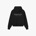 Fear of God Essentials Classic Full Zip Up Hoodie Jet Black